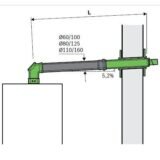 Bosch pagrindinis kamino komplektas C13x Ø60/100, horizontalus - Image 2