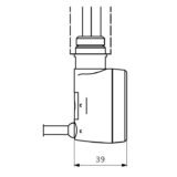 Elektrinis tenas Terma MOA 300W, juodas, su kištuku - Image 2
