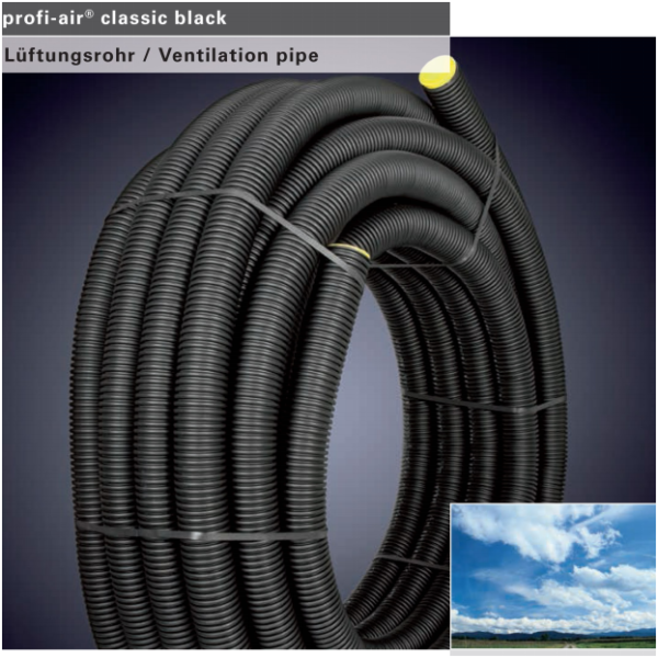 Lankstus ortakis profi-air classic Dn90 juodas 50m.