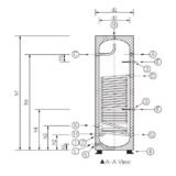 Norwian nerūdijančio plieno vandens šildytuvas MWT-200/C - Image 3