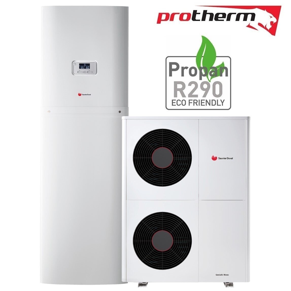 Protherm GeniaAir Mono šilumos siurblys 12kW R290 su hidraulikos bokštu