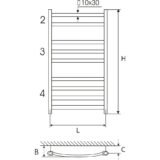 Plieninis juodas rankšluosčių džiovintuvas Elonika EP 50x86 KLD - Image 2